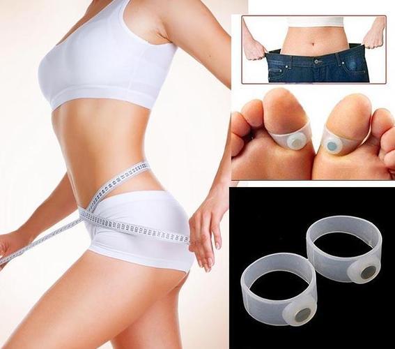 LOSE WEIGHT LOSS Get SLIM Fitness Silicone Magnetic Toe Rings US SELLER 1 Pair