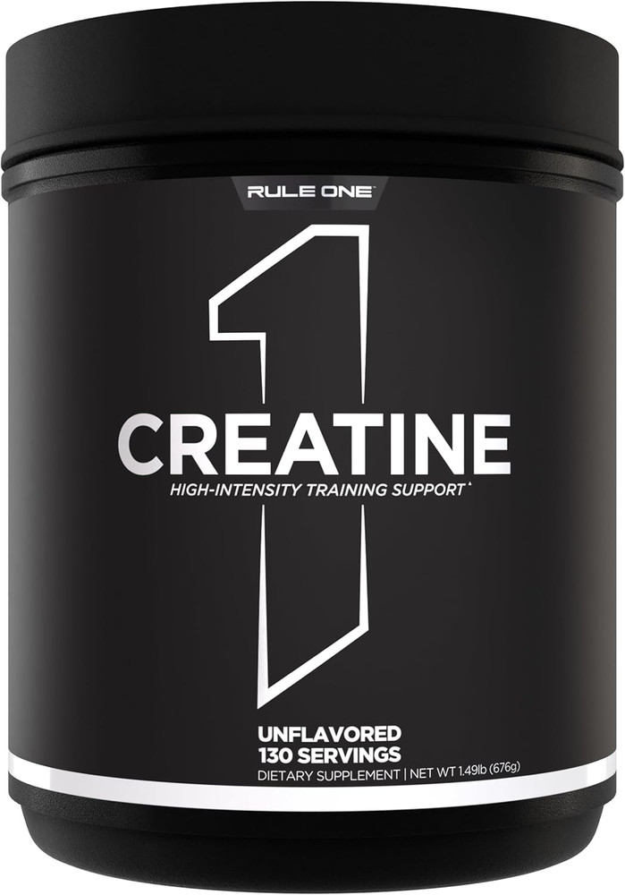 RULE 1 Creatine 130 serv Unflavored 100% Creatine Monohydrate 676g