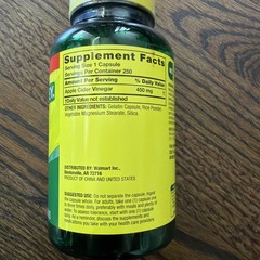 Spring Valley Apple Cider Vinegar Capsules 450mg 250 Count 03/2027. New Sealed