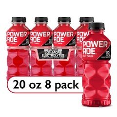 POWERADE Electrolyte Enhanced Fruit Punch Sport Drink, 20 fl oz 8pack