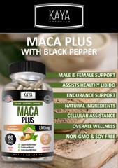 MACA Plus Supplement 60ct, Assist Sexual Well-being, Healthy Energy & Endurance