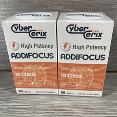 2 pack Cyber Cerix Addifocus – Brain Cognition, Energy & Focus, exp 5/2028