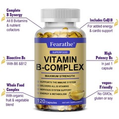 Vitamin B Complex Capsules – Immune System Boost, Nervous System Support
