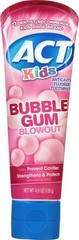 ACT Kids Anticavity Fluoride Toothpaste 4.6 oz. Bubble Gum Blowout (Pack of 2)