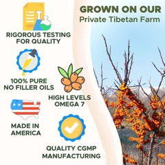 Omega-7 Complete 2000mg- Organic Sea Buckthorn Oil, Palmitoleic Acid- Anti-Aging