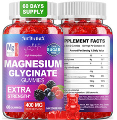 Magnesium Glycinate Gummies 400mg, Sugar Free Mаgnеsium Gummiеs for Adults with