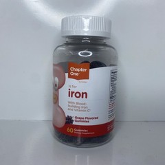 Iron Gummies, Grape, 60 Gummies Chapter One Exp 11/2028