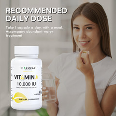VITAMIN A – Vision & Immune Support – Eye Strain – Essential Nutrient – 60 Cap