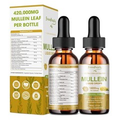 Mullein Drops for Lungs Herbal Mullein Extract-Lung Cleanse Healthy Respiratory