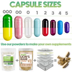Capsules Express Size 2 Separated Clear Empty Vegan Capsules Veggie Caps Kosher