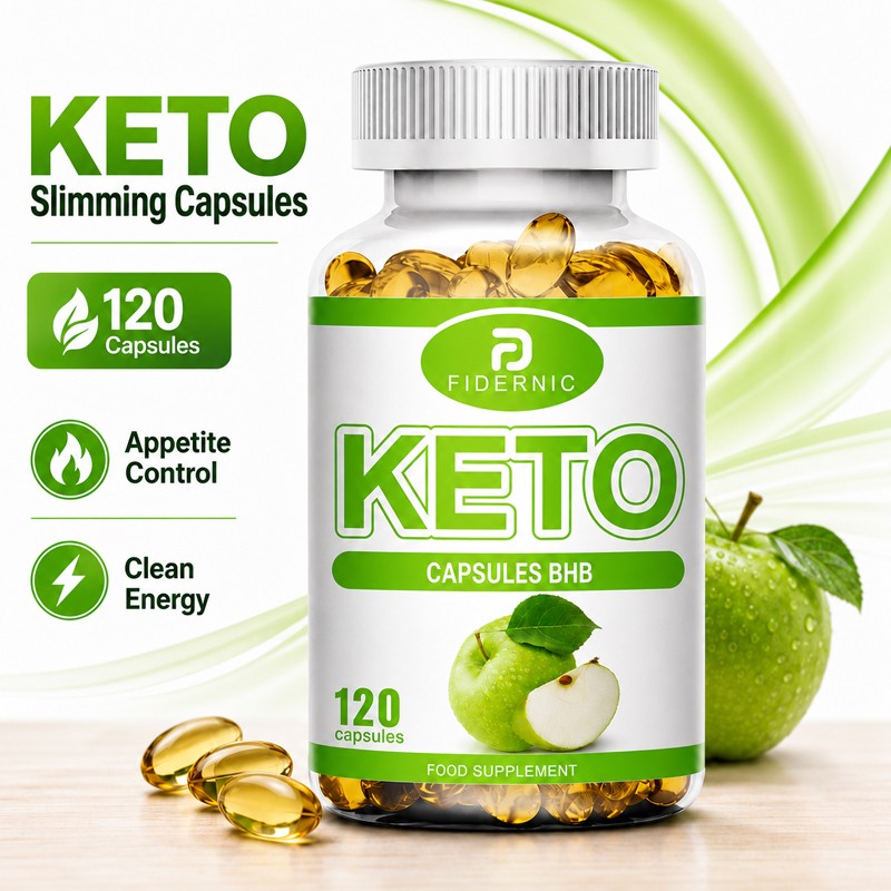 FIDERNIC Keto Capsules BHB 120ct Weight Management and Energy Support