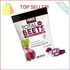 Force Factor Total Beets Soft Chews with Beetroot, Nitrates, L-Citrulline, Grape