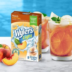 Wyler’s Light Singles To Go – 96 Servings Peach Iced Tea Drink Mix, Sugar-Free