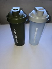 Protein Smart Shake Bottles (33 oz) Lot of 4 Bottles & 2 Lids *See Description*