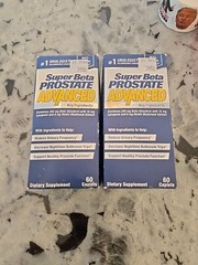 (2X) – 60ct Super Beta Prostate ADVANCED Exp 01/2026 120 caplets total SEALED