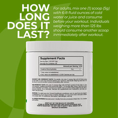 CREATINE Monohydrate Powder – Muscle Development, Enhanced Strength – 60 Serving