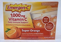 3 Pack Emergen-C Super Orange 1000mg Vitamin C Drink Mix 90 Ct Exp 12/2027