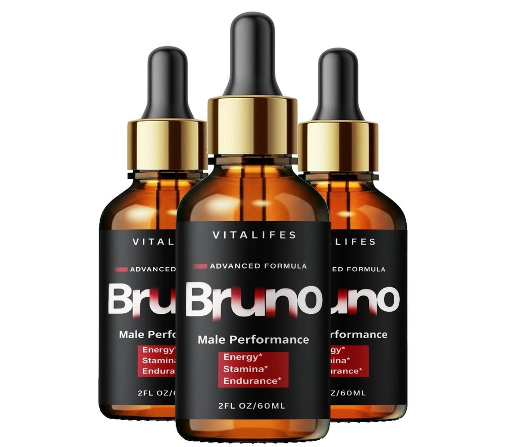 (3 Pack) Bruno ED Premium Drops for Men to Boost Performance, Stamina & Energy