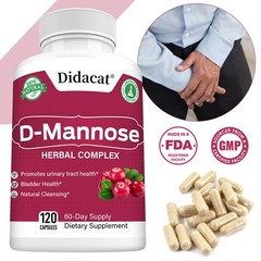 D Mannose Supplements Urinary Tract Cleanse Promotes Bladder Health 120 Capsules