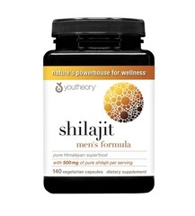 youtheory Shilajit, Men’s Formula, 140 Vegetarian Capsules,Mineral Rich, Ultra P