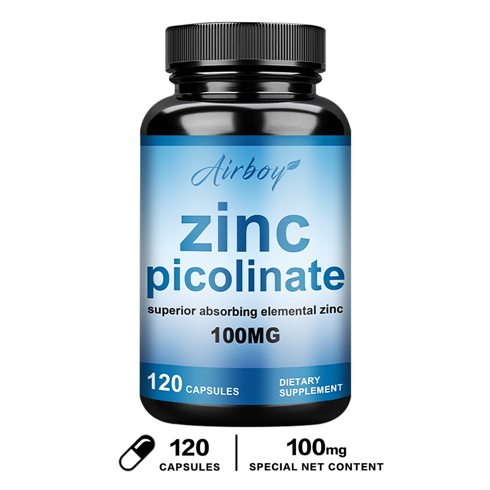 120pcs Zinc Picolinate 100mg – Boost Immune Support, Skin Health, Antioxidant