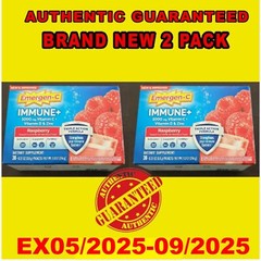Emergen-C Immune Plus – Raspberry Flavor – 2box /30 Packs EX05/2025