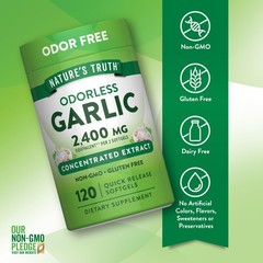 Nature’s Truth Odorless Garlic | 120 Softgels | 120 Count (Pack of 1), Green