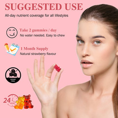 Organic 60pcs Potassium Magnesium Gummies for Adults and Kids High Absorption