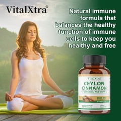 2500mg Ceylon Cinnamon,Chromium,Biotin 30~120Caps for Metabolic&Immune Support