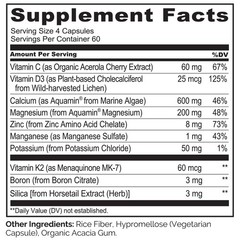 Strengthen Bones Naturally – Calcium 600mg with D3 K2 240 Capsules