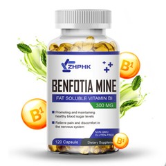 Benfotiamine Capsules 300mg Fat Soluble Thiamine Vitamin B1 NON-GMO,Gluten Free