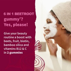 Organic Beet Root 60 Gummies Capsules for Circulation & Natural Energy Boost