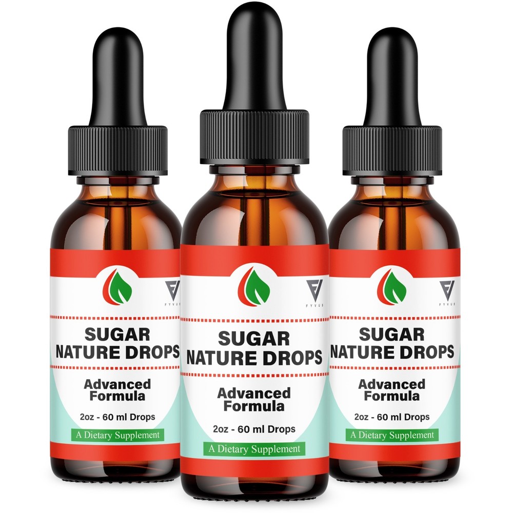 (3 Pack) Sugar Nature Drops Premium Blood Support Supplement, SugarNature (6oz)