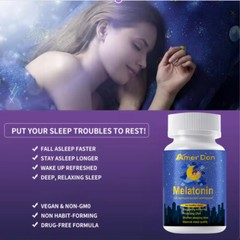 Melatonins 3mg Time-Released Sleep Support Stress Relief 30/60/120 Capsule