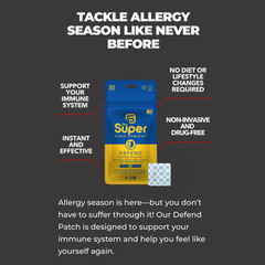 Super Patch DEFEND Immune Support Patch Drug-Free Daily Wellness 30 Patches