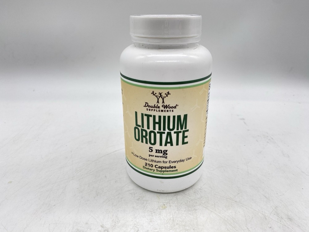 Double Wood Supplements Lithium Orotate 5mg, 210 Capsules