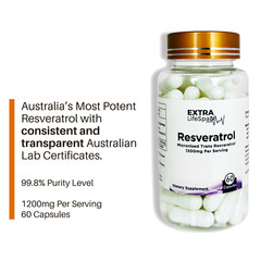 Spermidine Australia 10mg Per Capsule + Resveratrol 60s Anti Aging Supplements