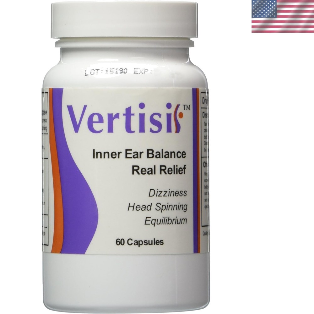 Quick Relief from Dizziness – 60 All-Natural Vertigo Capsules in Compact Bottle