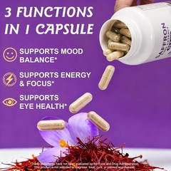 Saffron Supplements, 3 Month Supply, Pure 88.5Mg Saffron Extract for Women & Men