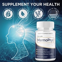 (3 Pack) MemoPryl Nootropic All Natural Brain Supplement Memo Pryl 180 Capsules