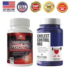 Amino Acids BCAA Muscle Support and Cholesterol Control 660mg Heart Supplement