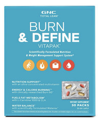 GNC Total Lean Burn & Define Vitapak Gluten Free 30 Packs 30-Day Pre-Exercise