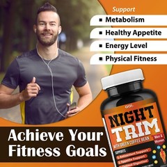 Night Time Fat Burner for Weight Loss Support Appetite Suppressant, Carb Blocker