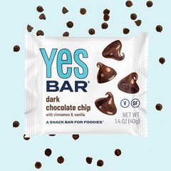 The YES Bar – Dark Chocolate Chip – Plant Based Protein, Decadent Snack Bar –…