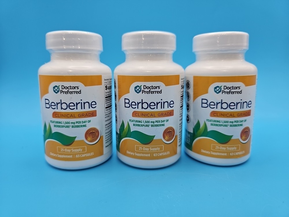 Doctors Preferred Clinical Grade Berberine 63 Count Lot Of 3 Expiry 07/27