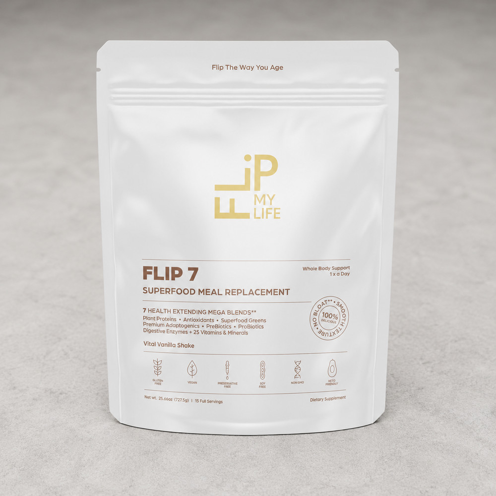 Flip 7 Superfood All-in-One Meal Replacement Shake Vanilla 15 Servings Vegan