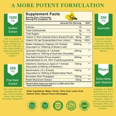 Mullein Leaf Extract Gummies for Lung Cleanse Plus Marshmallow Quercetin Vitamin