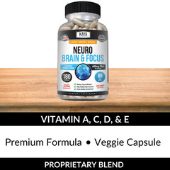 Neuro Brain & Focus 180ct Memory Function Clarity Energy Nootropic
