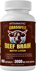 Vitamatic Grass Fed Beef Brain with Liver – 180 Capsules