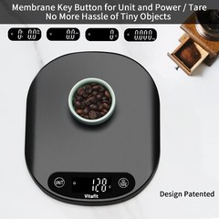 Vitafit 33lb/15kg Digital Food Scale Grams and Ounces in 1g/0.1oz, High Accur…